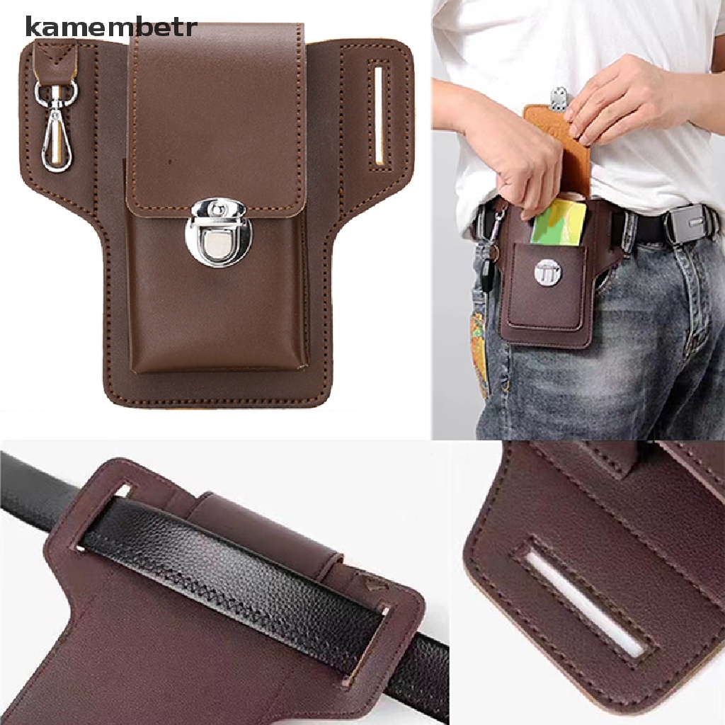 Túi Da PU Đeo Hông Đựng Điện Thoại Đa Năng Thời Trang Cho Nam