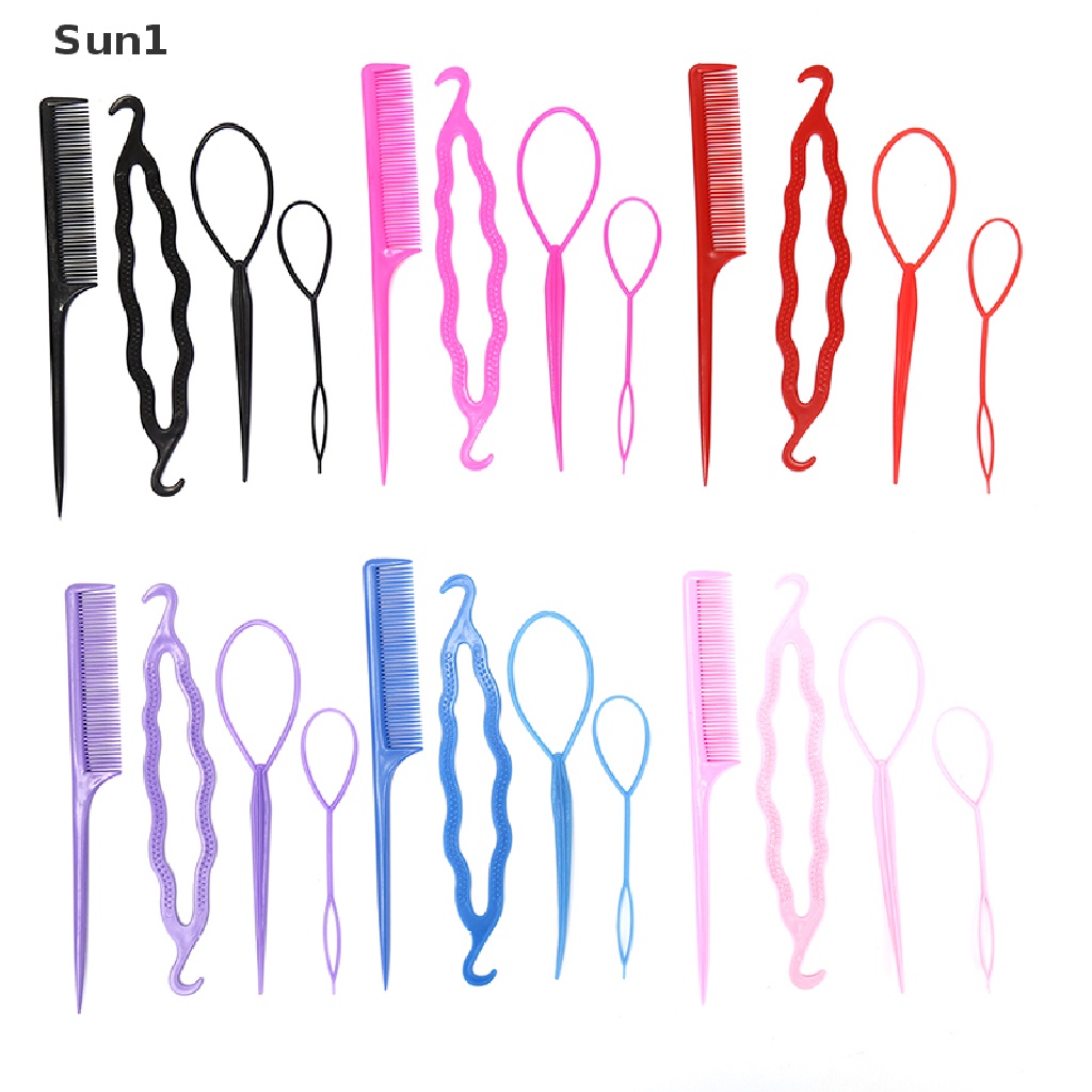 Set 4 Dụng Cụ Tạo Kiểu Tóc Thời Trang Tiện Lợi Sun1 >