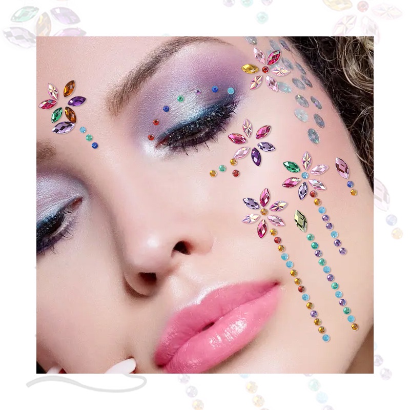 Sticker Đính Đá Nhiều Màu Sắc Trang Trí Tiệc Ngày Lễ