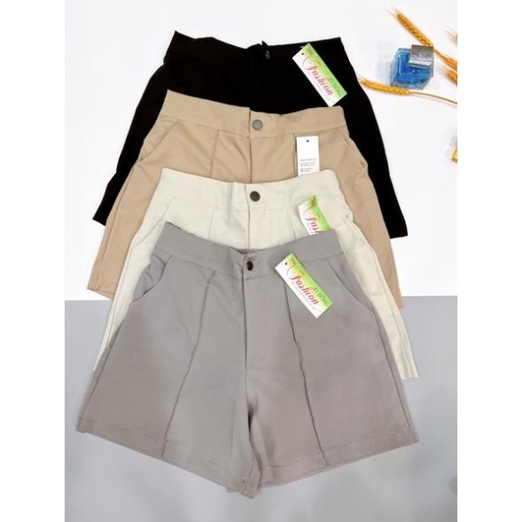 Quần đùi nữ vải lưng cao cạp chun co giãn | BigBuy360 - bigbuy360.vn