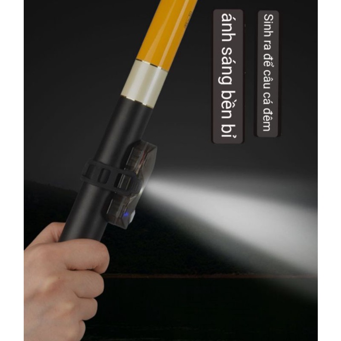 Đèn kẹp cần câu Cảm Ứng Siêu Sáng