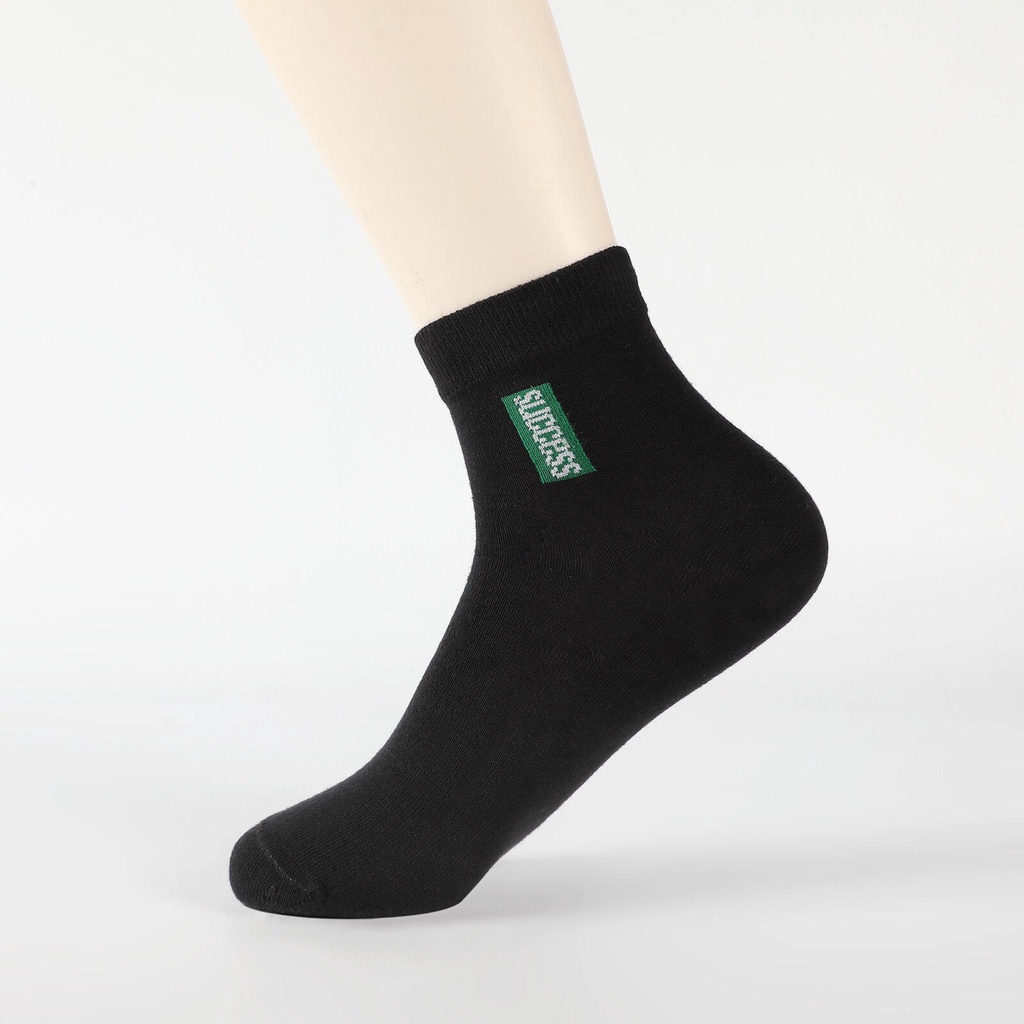 Set 6 Đôi Tất Thể Thao 100% cotton Thấm Hút Mồ Hôi Thời Trang Cho Nam