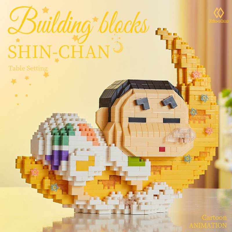 Mô hình lắp ráp Hoạt Hình Crayon Shin đáng yêu Trang Trí Để Bàn