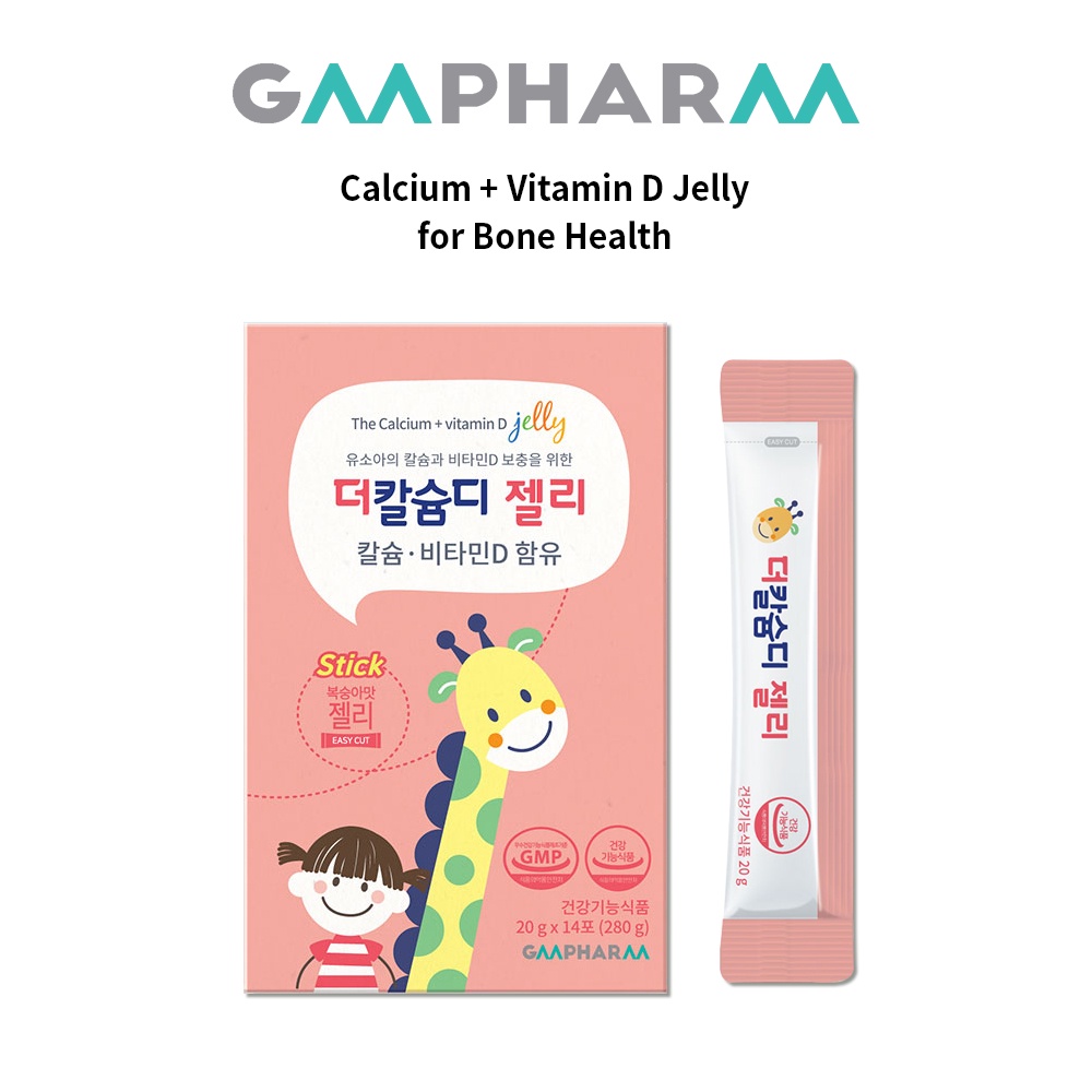 Gmpham Thạch Gia Vị Calcium Và vitamin D Cho Trẻ Em Hương Đào