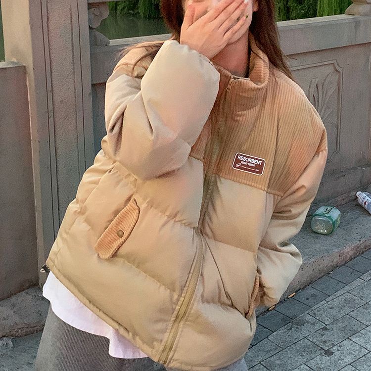 Áo bông dày kiểu Hàn Quốc rộng rãi giữ ấm