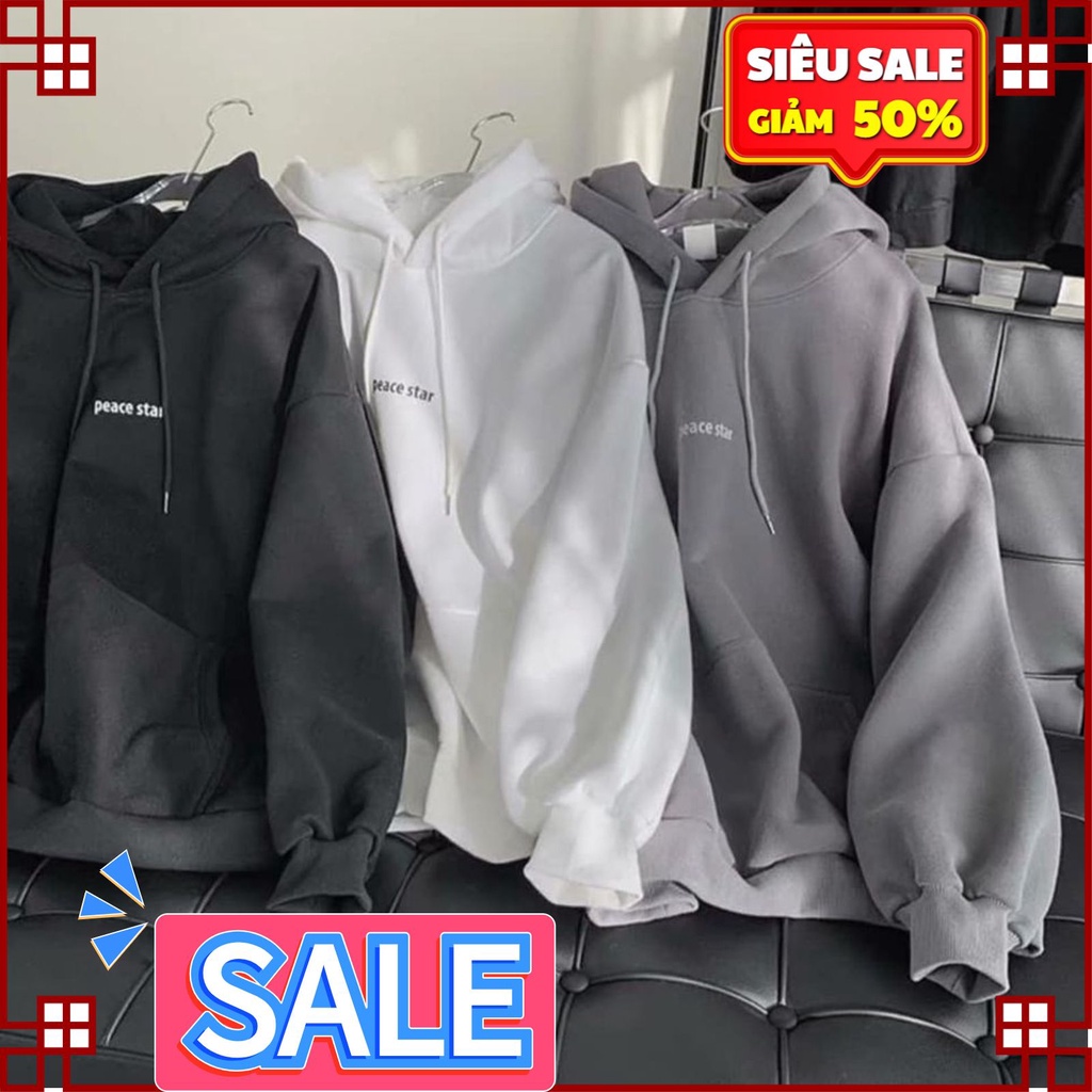 Áo Hoodie Form Rộng Unisex Peace minateenz, Áo khoác Sweater Chất Nỉ Dày dặn