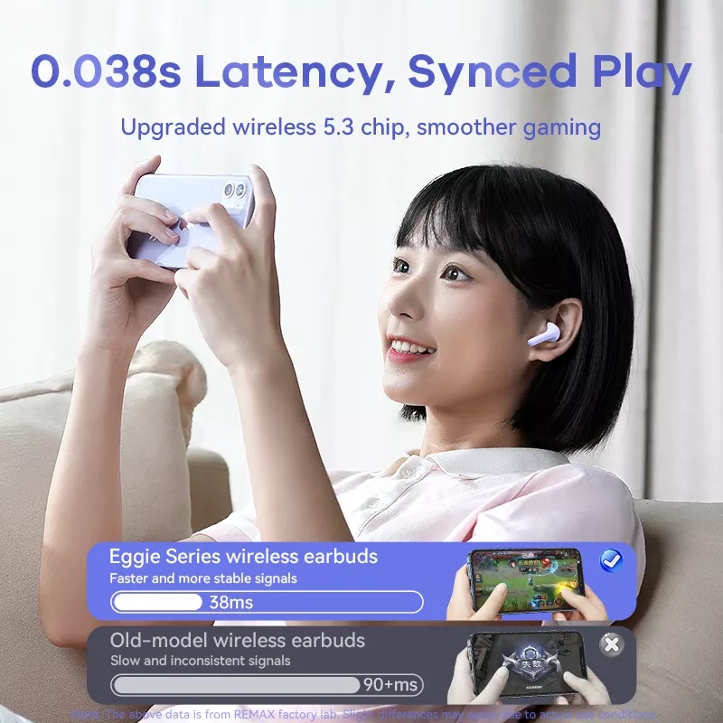 Tai nghe Bluetooth TWS Remax Cozybuds1 V5.3, Chống ồn ENC, IPX4 - Hãng phân phối