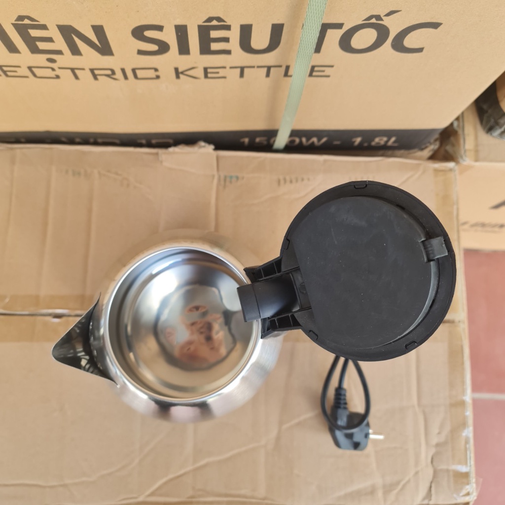 Ấm Siêu Tốc - Bình Đun Nước Inox 1.8L WARRIOR WR-18- Điện máy Sunmy