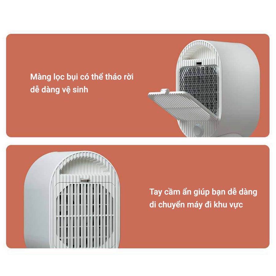 Quạt sưởi gốm Xiaomi DOUHE DH-QN04, quạt sưởi mini Xiaomi công suất 600W, 2 chế độ nóng, mát, quay chuyển hướng 45 độ