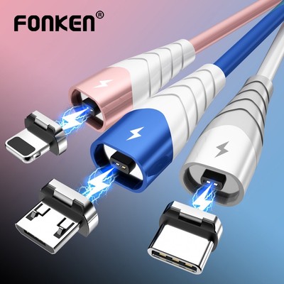 Cáp sạc từ tính FONKEN cho Xiaomi iphone cổng USB Type C t