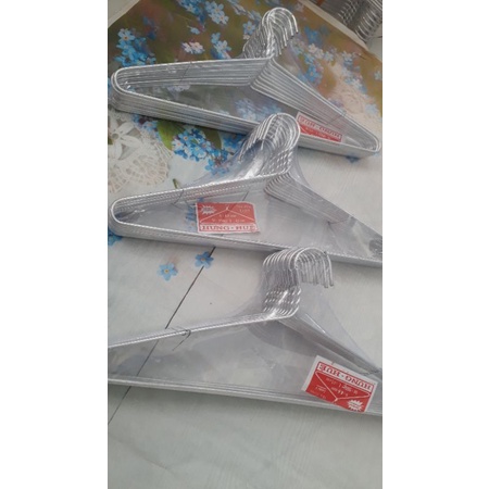 10 móc nhôm treo quần áo người lớn 45cm