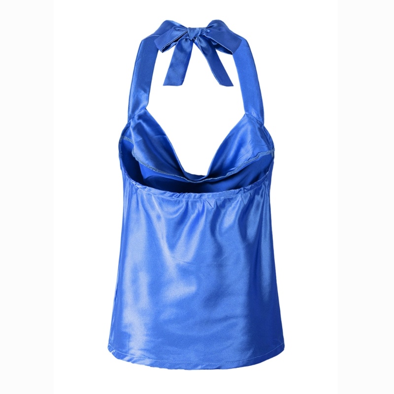 Áo Hai Dây Hở Lưng Bằng Satin Gợi Cảm Dành Cho Nữ