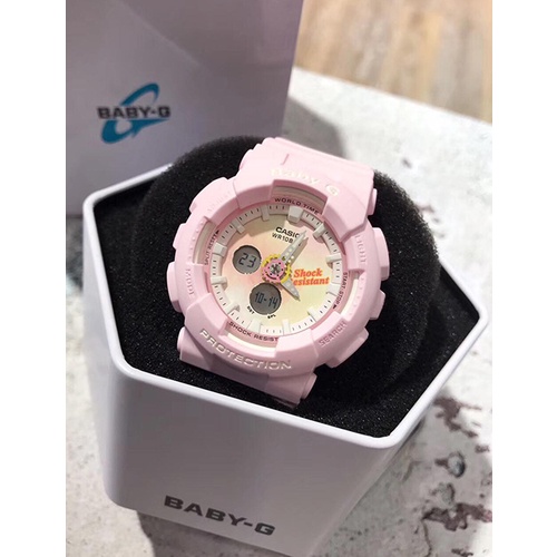 Đồng Hồ Casio BA-120TG-4ADF | Baby-G | Nữ | Dây Nhựa Màu Hồng | Summer Gradation Dial | Chống Va Đập