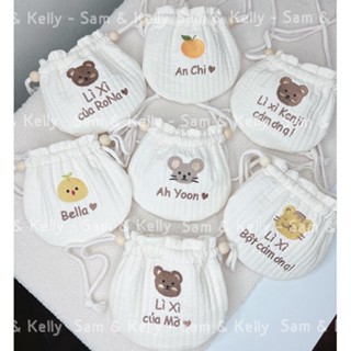 TÚI LÌ XÌ THÊU TÊN THEO YÊU CẦU [ Made in Korea ]