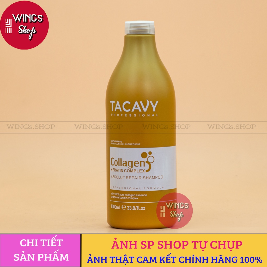 Cặp Dầu Gội Xả TACAVY 1000ml | Giảm Gãy Rụng, Phục Hồi Tóc Khô Xơ, Hư Tổn