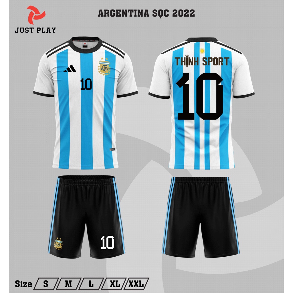 Bộ quần áo đá banh Argentina, Bộ quần áo bóng đá in tên và số theo yêu cầu
