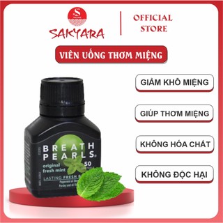 Viên thơm miệng thảo dược Breath Pearls Úc giảm mùi miệng cho người lớn phụ nữ và bé trên 6 tuổi