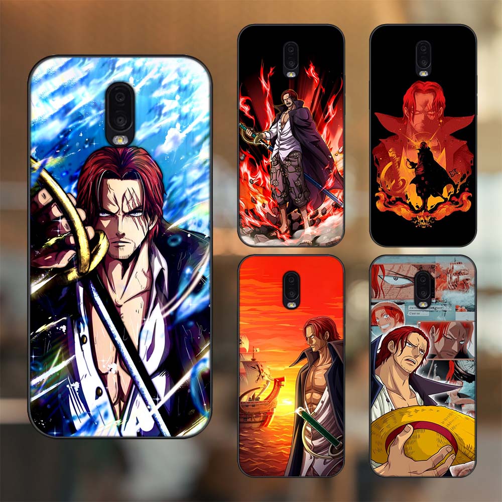 Ốp lưng Samsung J7 Plus viền đen in hình Shanks One Piece Đảo Hải Tặc