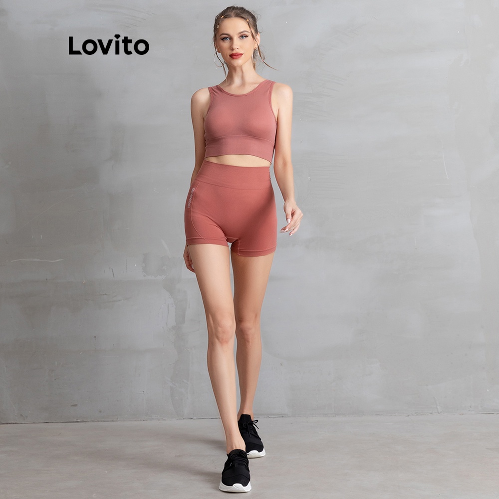 Áo ngực Lovito L05271 mặc chơi thể thao không đường may