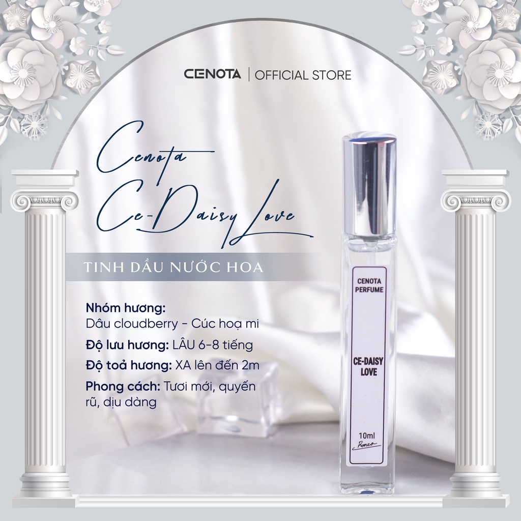 Tinh Dầu Nước Hoa Cenota - Daisy Love Tươi Mới, Quyến Rũ, Dịu Dàng 10ml - Dạng xịt tiện lợi