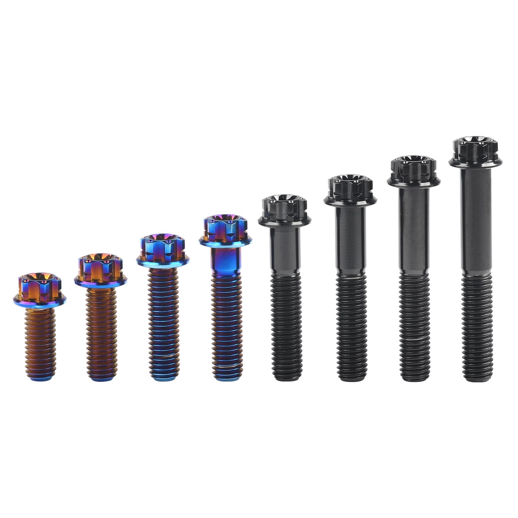 Bu lông lục giác chìm WANYIFA bằng titan M10x15-90mm 1.25 màu xanh dương / đen tùy chọn