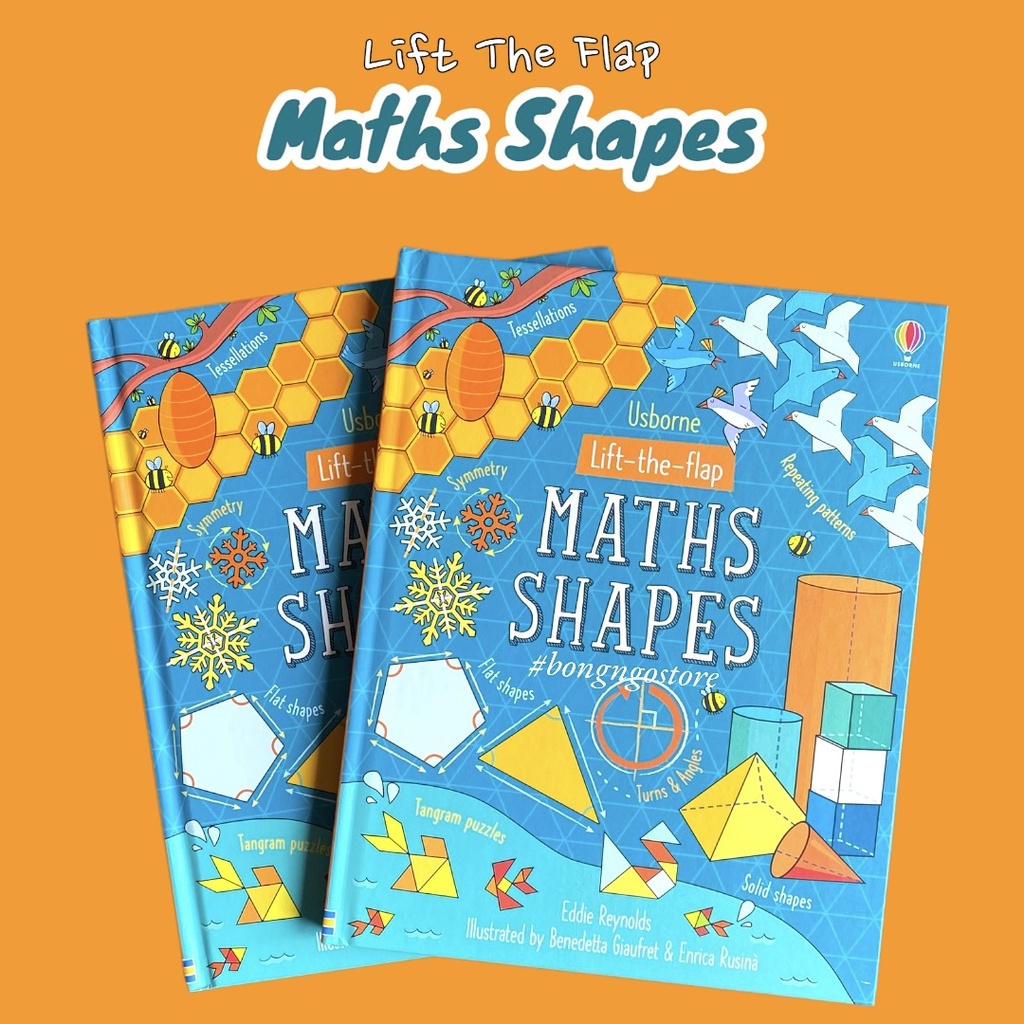 Sách Lift-the-Flap Maths Shapes - toán hình học bằng tiếng anh lật mở dành cho học sinh.