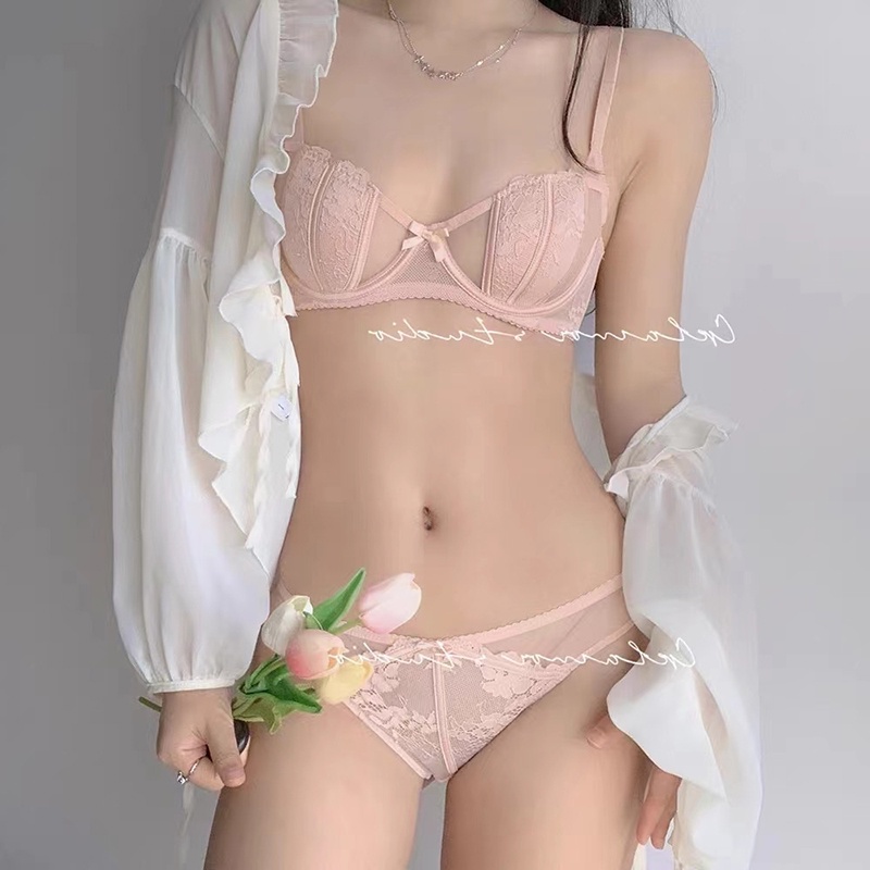 Bộ Đồ Lót Ren Cúp Ngực Mềm Mại Thêu Họa Tiết Quyến Rũ Cho Nữ | BigBuy360 - bigbuy360.vn