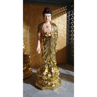 Tượng Phật Di Đà đứng 50 cm dát vàng