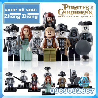 Đồ chơi Xếp hình Cướp biển vùng Caribe Jack Sparrow - Carina - Salazar - Henry Minifigures POGO PG8048