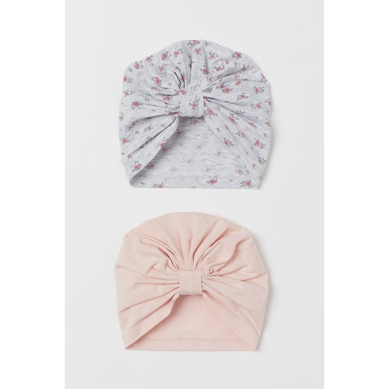 Set 2 mũ turban hoa hồng HM H&M _hàng chính hãng authentic