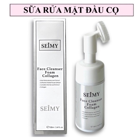 Sữa rửa mặt đầu cọ tạo bọt Seimy - Face Cleanser Foam Collagen