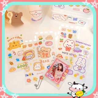 Sticker chống thấm nước cute dán mũ bảo hiểm anime noel trang trí toploader bò sữa st82