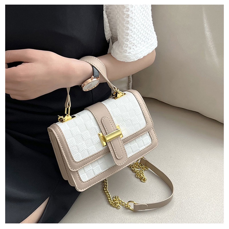 Mischa Túi Đeo Vai Hình Vuông Cỡ Nhỏ Màu Tương Phản Phong Cách Hàn Quốc Đơn Giản Thời Trang