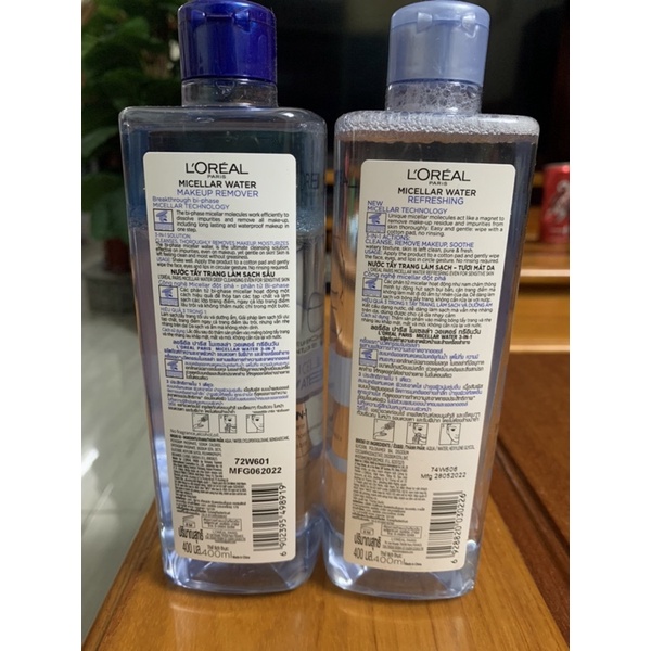 Nước tẩy trang Loreal 400ml ( L’Oreal Paris 3in1 Micellar Water )