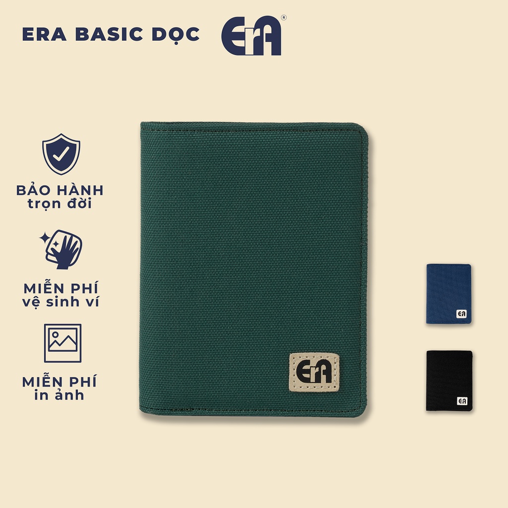 Ví Vải Gập Đôi ERA ORIGINAL - Basic Đứng - Canvas Chống Thấm Nước