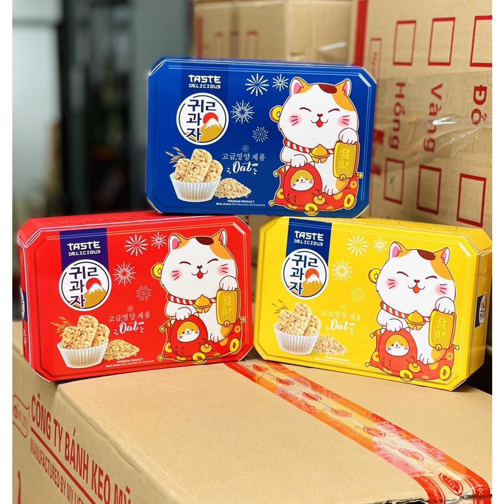 Bánh Yến Mạch Hàn Quốc - Mẫu Mèo Thần Tài