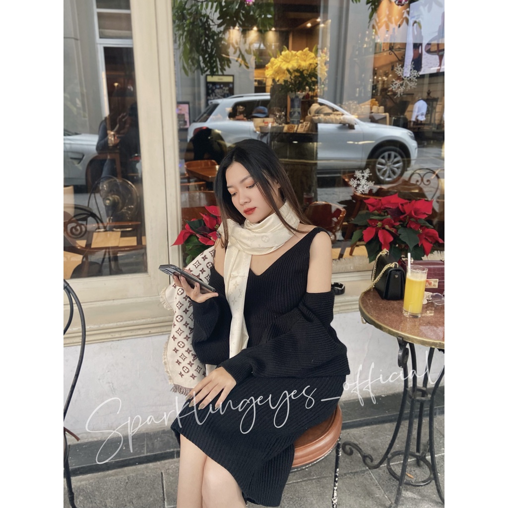 Khăn Lụa đũi ánh nhũ vàng bản dài 90x180cm - Khăn choàng hàng có sẵn