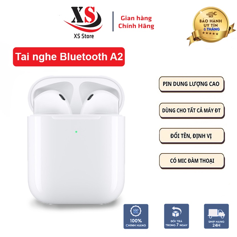 [Mã BMINC50 giảm 50K đơn 99K] Tai nghe Bluetooth Cao Cấp XS Store A2, Headphone Không Dây - Đổi Tên, Định Vị