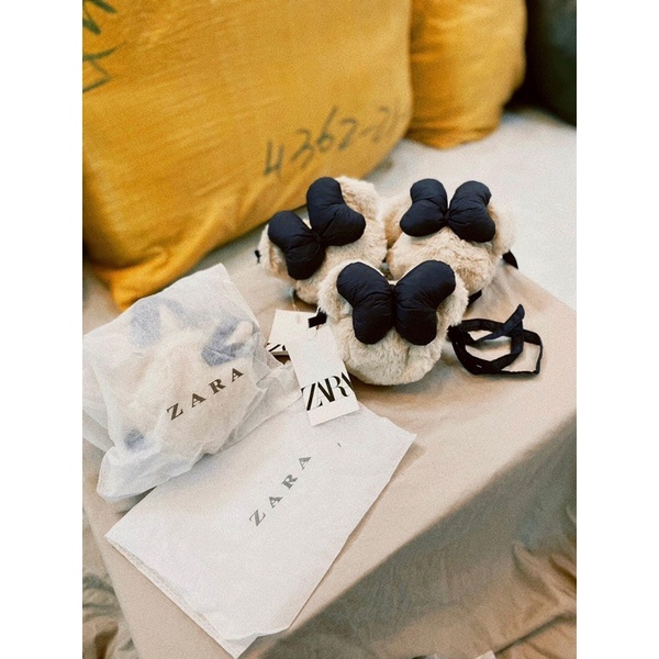 Túi đeo chéo mickey zara nơ bông cho bé gái , túi đeo thời trang cho bé