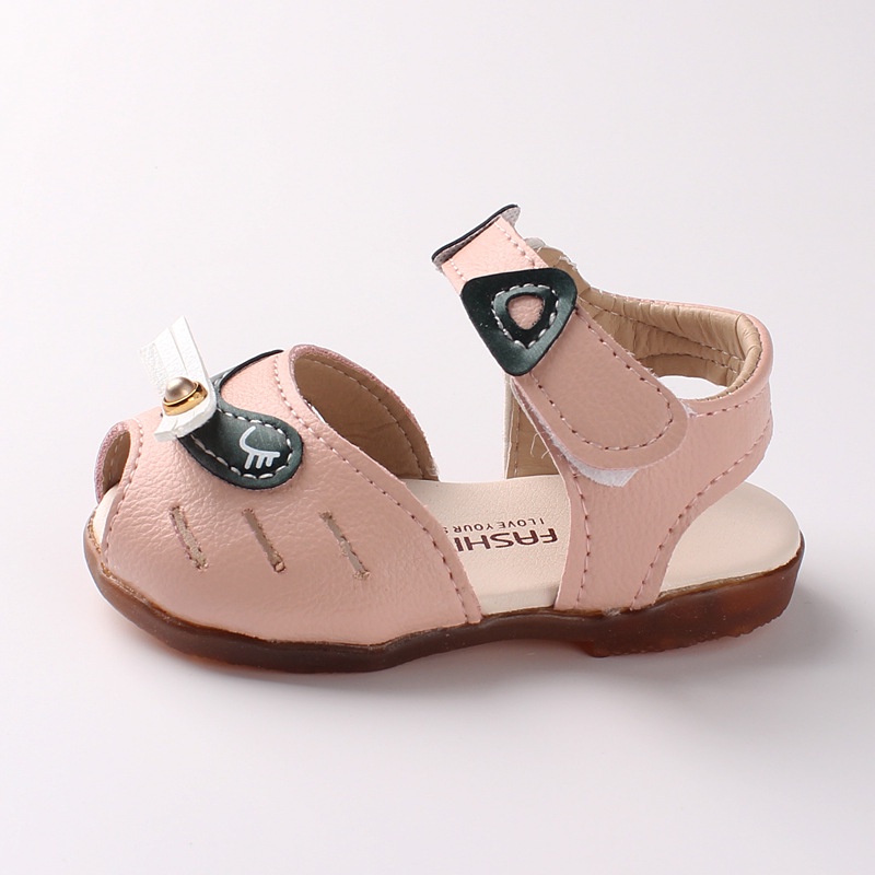 MauMoi_ Sandal rọ hở mũi tập đi cho bé gái kute sz 15-19