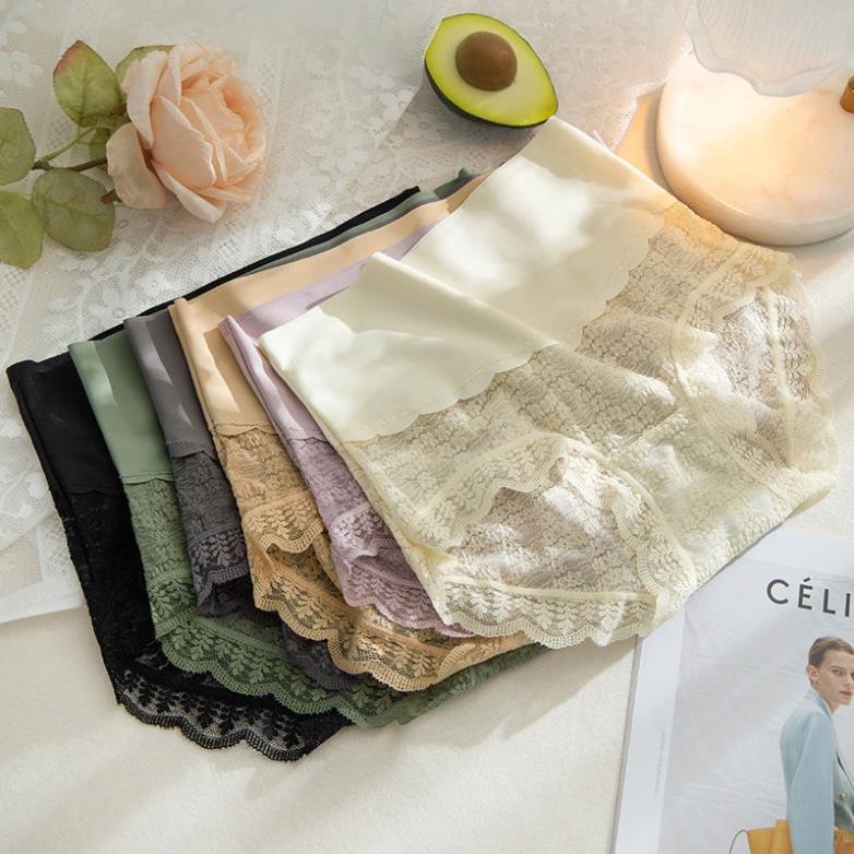 Quần lót nữ cạp cao ren hoa cạp su cao cấp có size lớn FLQ165