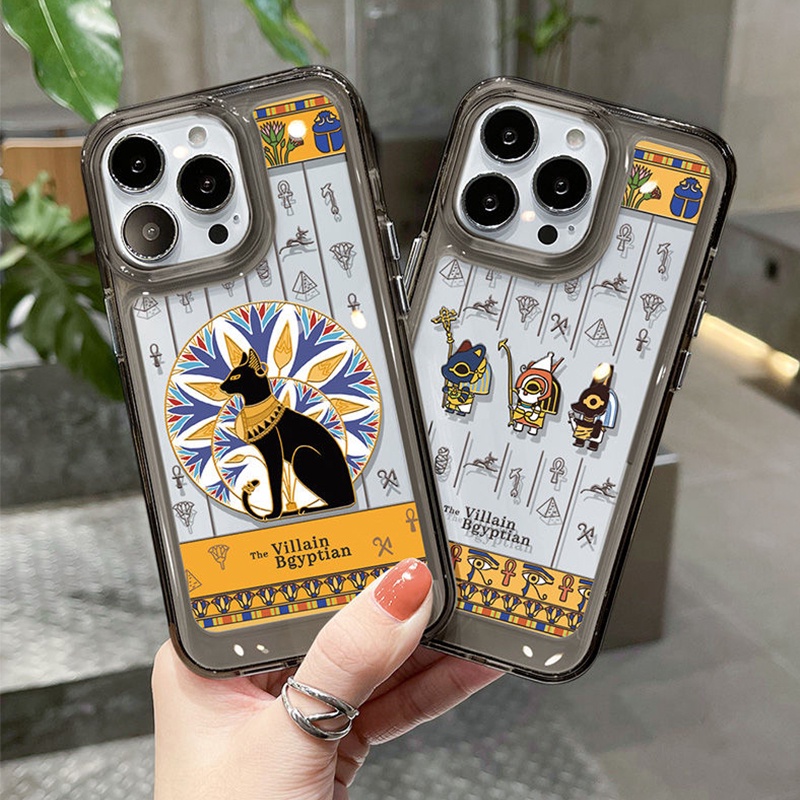 Ốp Điện Thoại TPU Mềm Trong Suốt Chống Sốc In Hình Mèo Ai Cập Cho IPhone 11 14 13 12 Pro XS Max X XR 7 8 6 6S Plus