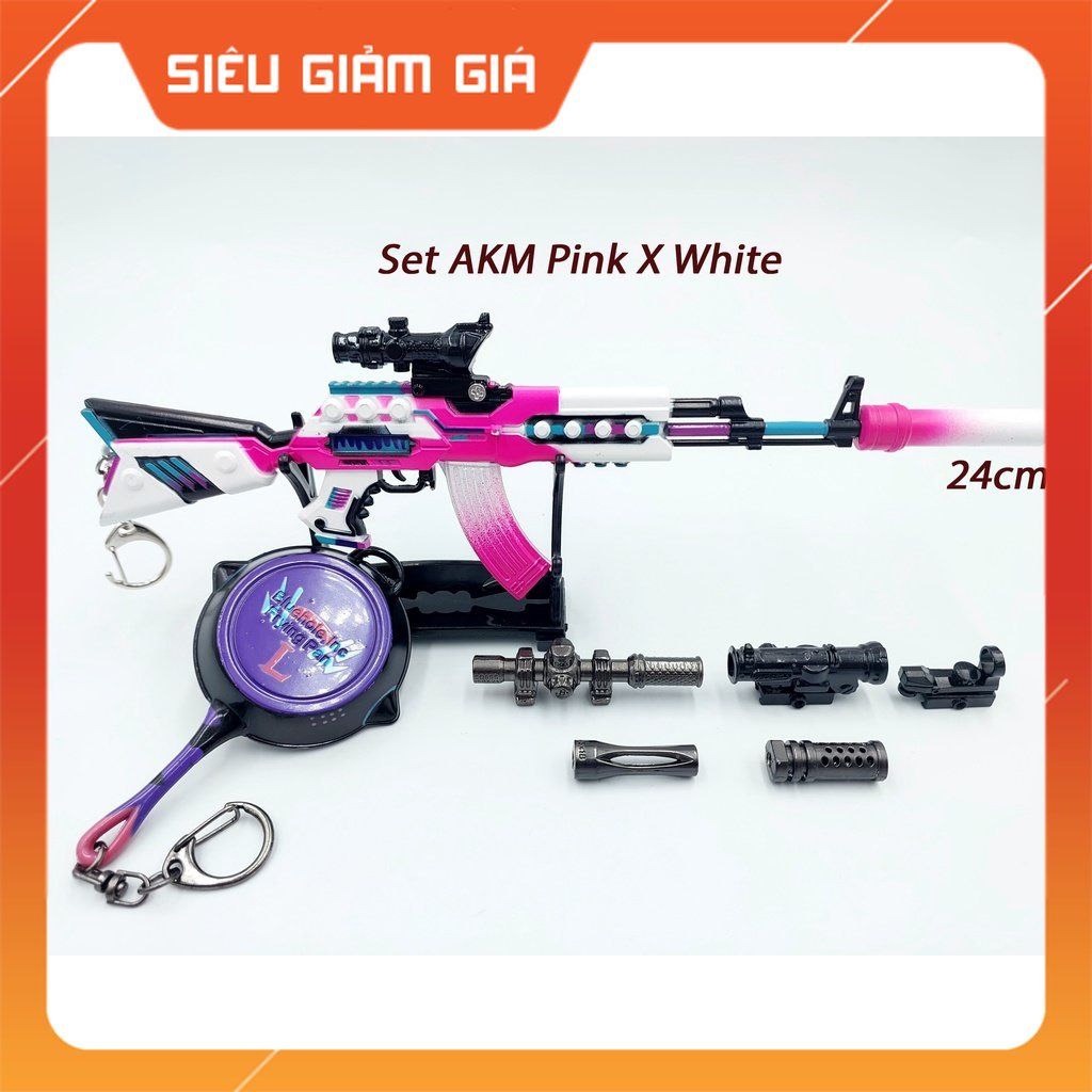 Mô hình trưng bày Set súng AKM PUBG full phụ kiện CBB2