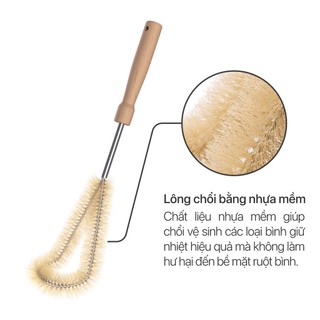 Cọ vệ sinh Bình Giữ Nhiệt chuyên dụng, Cứng cáp, Đế gỗ - CheapMall