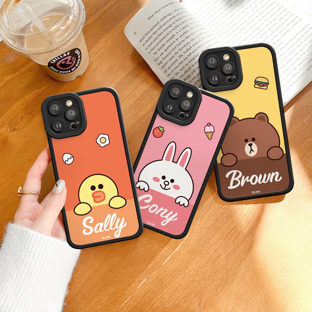 Ốp lưng iphone Cline friends cạnh vuông 6/6plus/6s/6splus/7/7plus/8/8plus/x/xs/11/12/13/14/pro/max/promax/plus/shin/case