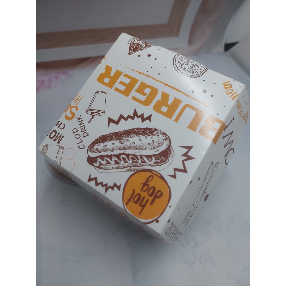 Hộp giấy đựng hamberge – Hộp giấy đựng burger – Hộp giấy in hình đựng hamburger