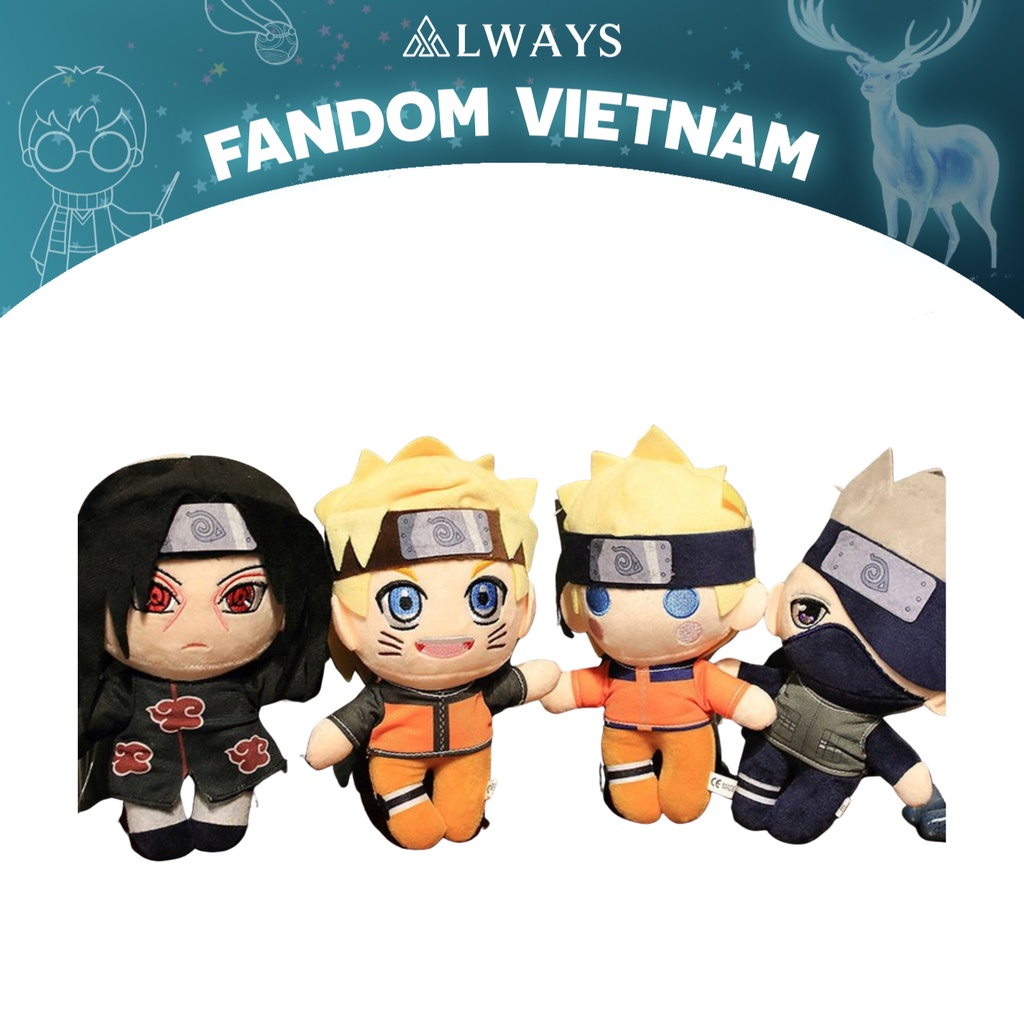Gấu bông hình Naruto, Sasuke dễ thương - Các nhân vật Naruto, Itachi, Sasuke, Kakashi - Cotton 100% 