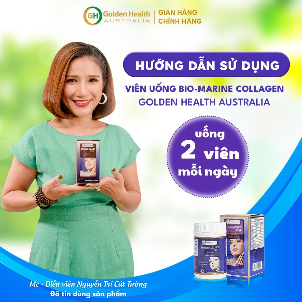 Viên uống đẹp da Bio-Marine Collagen Plus Golden Health Australia hộp 100 viên