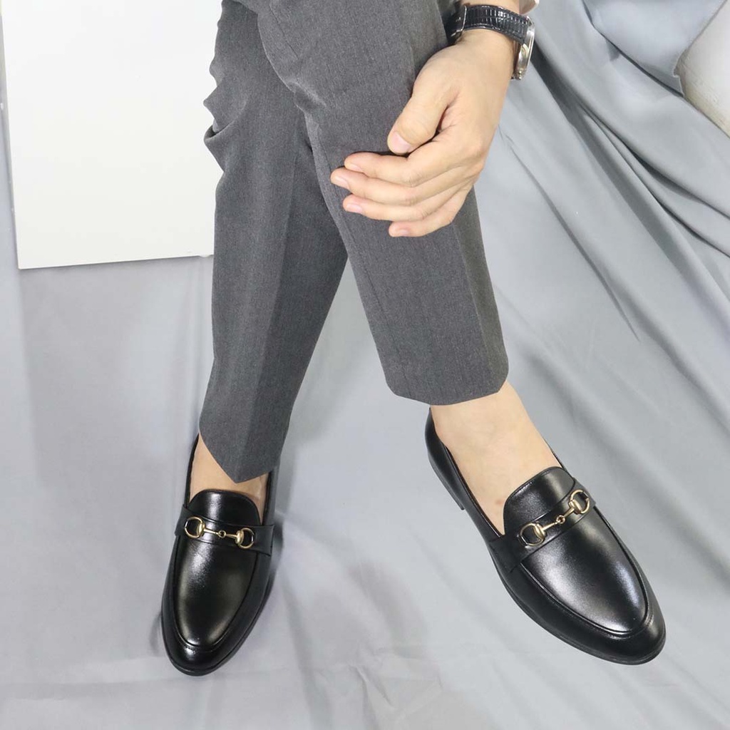 Giày nam da bò HT.NeO , Giày lười nam dáng đi-ô phong cách  trẻ trung dễ dàng phối đồ da bò thật GDN9032