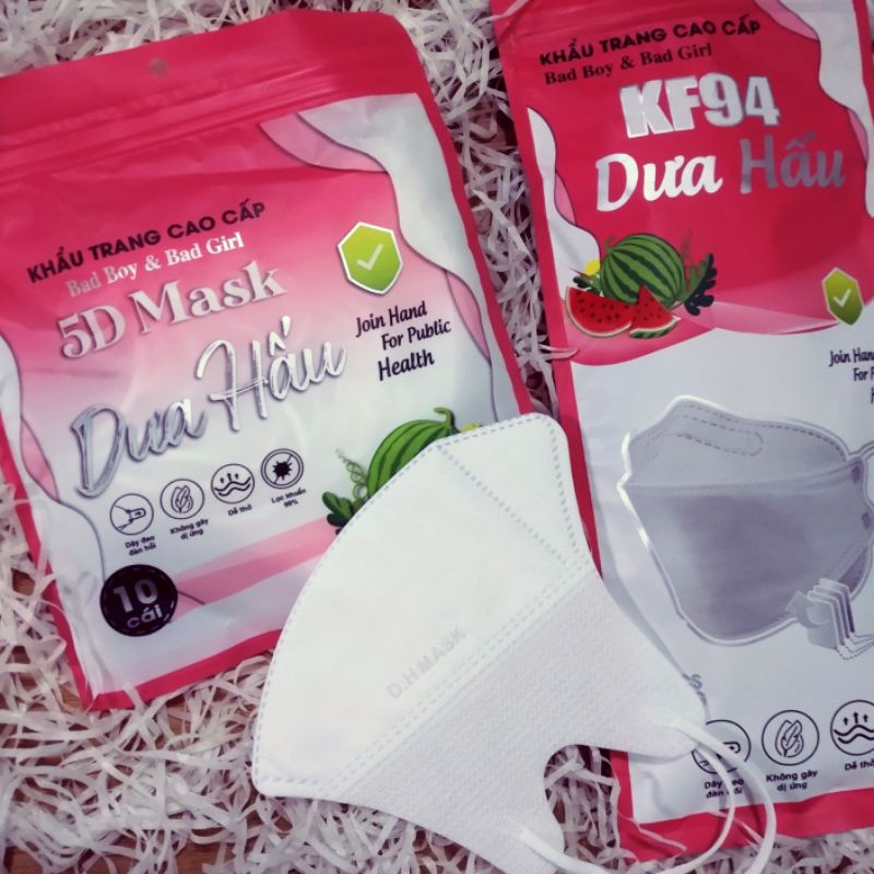 Khẩu Trang 5D Dưa Hấu Cao Cấp Vải Không Dệt Loại 1 Dày Kháng Khuẩn